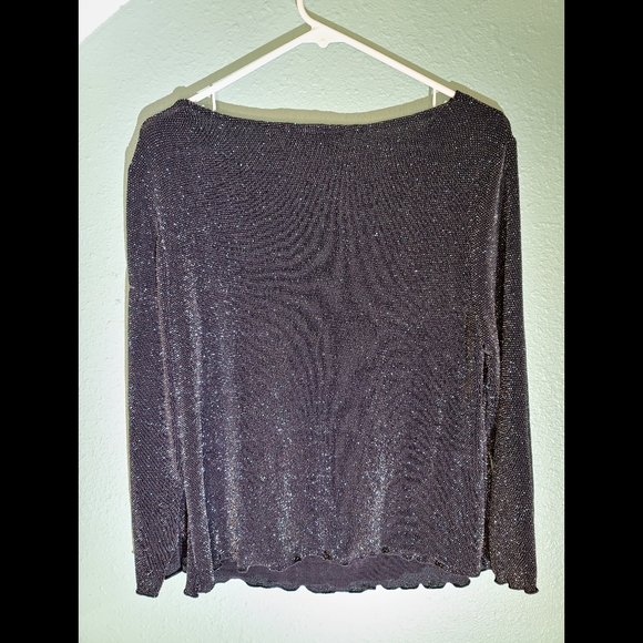 Connected Black Sparkling Shirt Long Sleeve - Picture 4 of 4